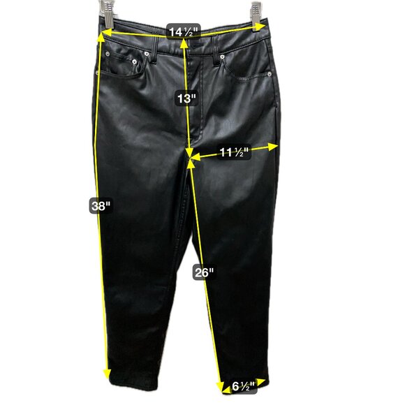 Bundle Set H&M Size8 |$150 NWOT Orange Striped Pullover+Black Faux Leather Pants - Picture 9 of 16